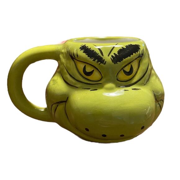 Dr. Seuss The Grinch Mug Green 3D Figural Sculpted Christmas Holiday Shot Glass - Picture 8 of 11